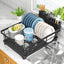 EasyEva Compact Dish Drying Rack with Utensil Holder studio product photo