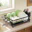 EasyEva Dish Drying Rack with Cup Hooks and Utensil Holder studio product photo