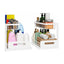 EasyEva White L-Shaped Pull-Out Under Sink Organizers studio product photo