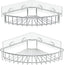 EasyEva Stainless Steel Adhesive Corner Shower Caddies studio product photo