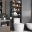 EasyEva Rustic Brown Over-the-Toilet Storage Rack studio product photo