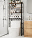EasyEva Brown and Black Over-the-Toilet Storage Shelf studio product photo