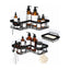 EasyEva Black L-Shaped Corner Shower Caddies with Soap Holder studio product photo