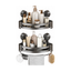 EasyEva Gray Aluminum Suction Corner Shower Caddies studio product photo