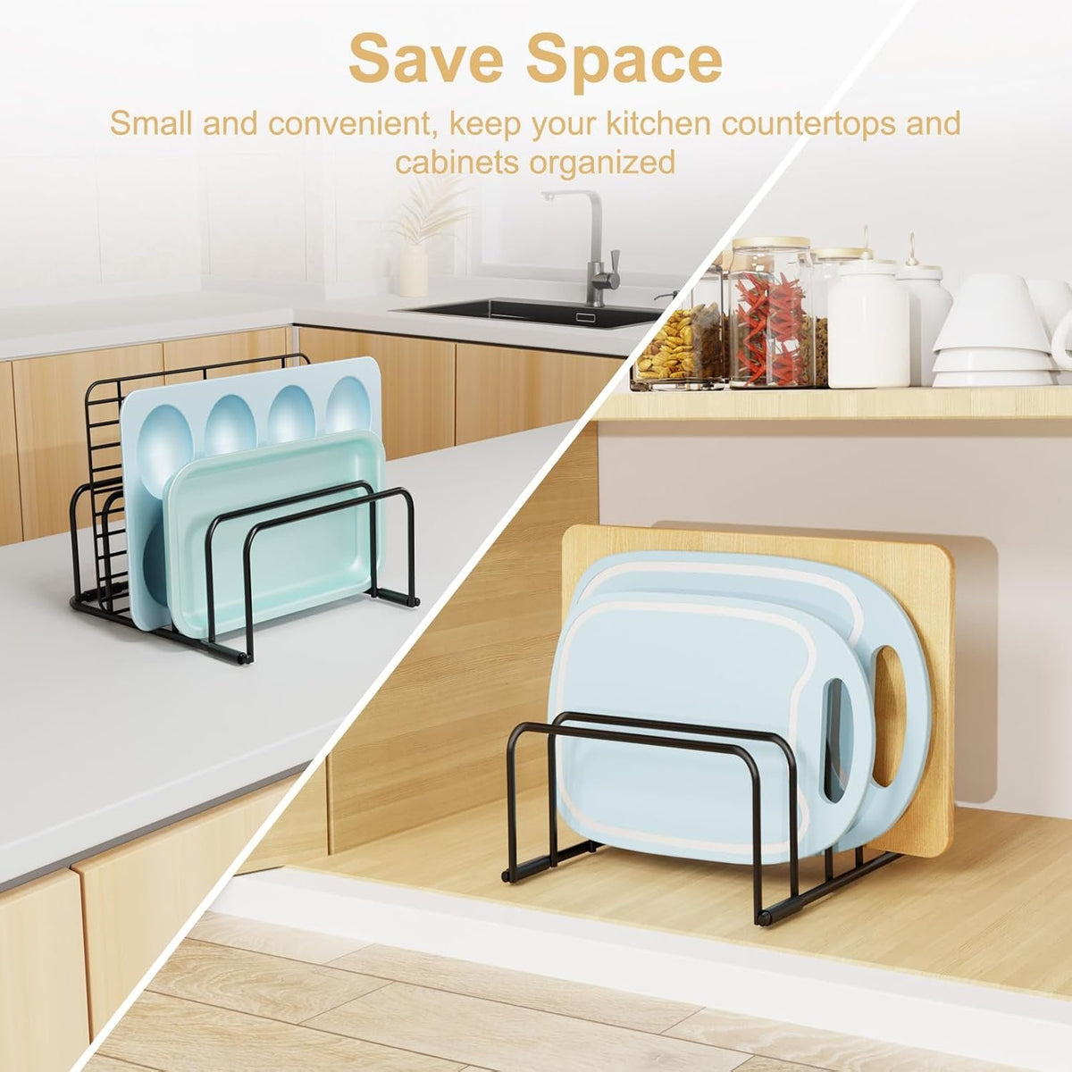 EasyEva Black Wire Cutting Board Rack additional product photo