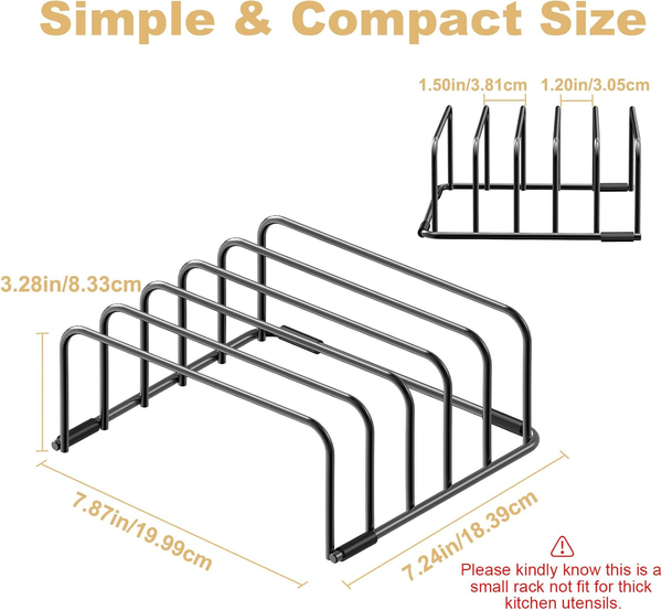 EasyEva Black Wire Cutting Board Rack additional product photo