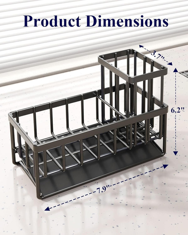 EasyEva Black Sink Caddy with Drip Tray additional product photo