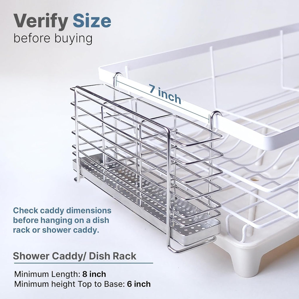 EasyEva Stainless Steel Utensil Caddy with Hooks additional product photo