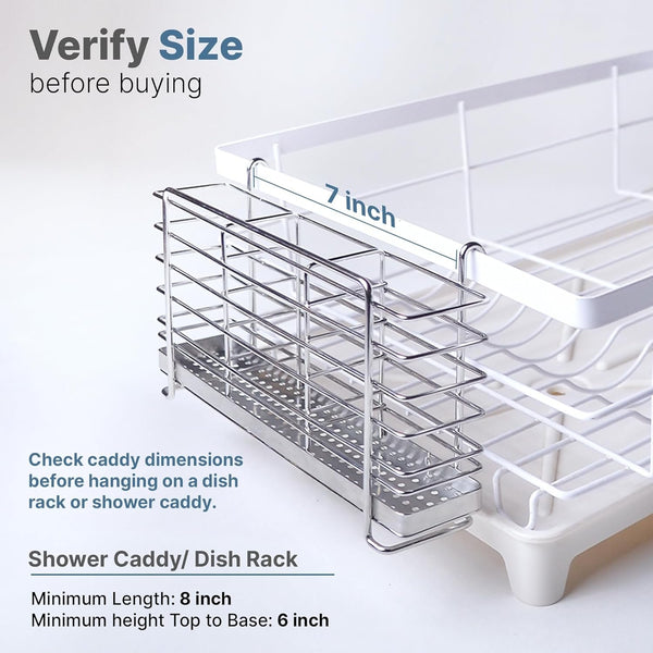 EasyEva Stainless Steel Utensil Caddy with Hooks additional product photo