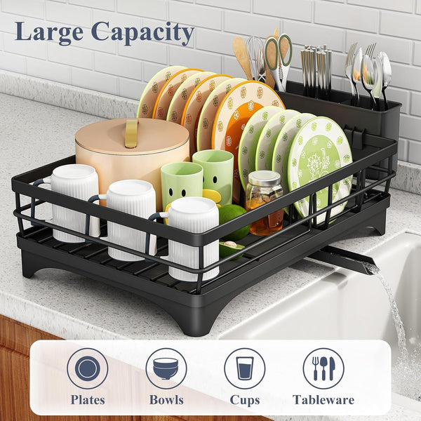 EasyEva Stainless Steel Dish Drying Rack with Drainboard additional product photo