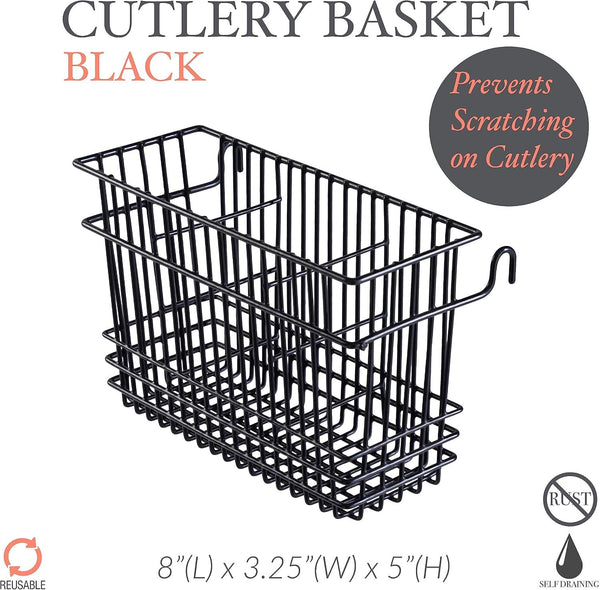 EasyEva Vinyl-Coated Hanging Cutlery Basket additional product photo