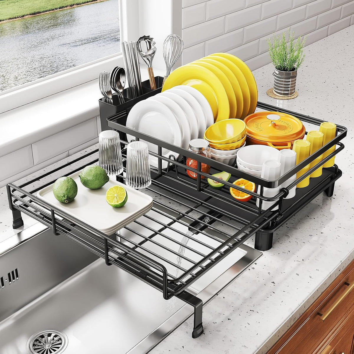 EasyEva Expandable Over-Sink Dish Drying Rack additional product photo