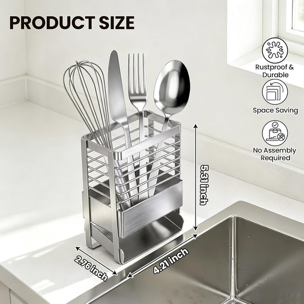 EasyEva Stainless Steel Utensil Drying Holder additional product photo