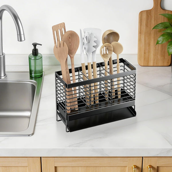 EasyEva Black Wire Utensil Drying Rack additional product photo