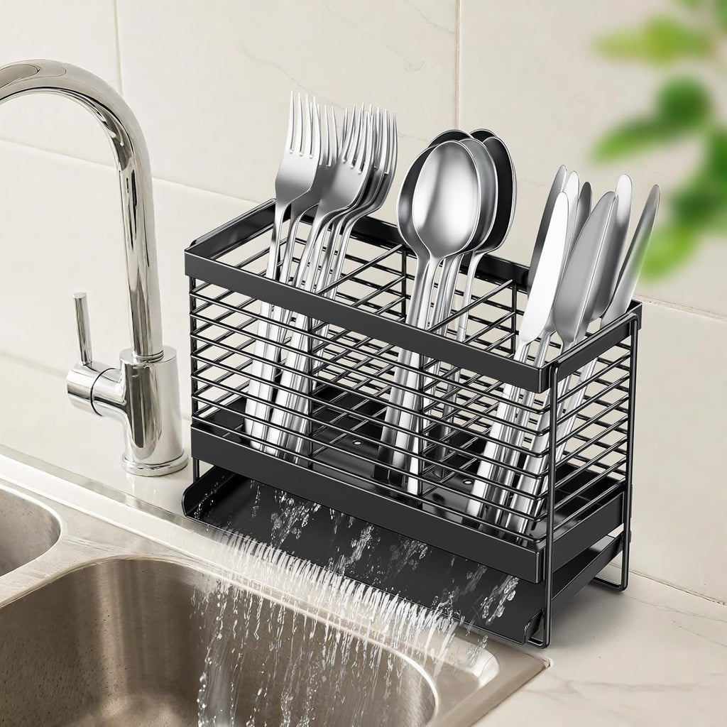 EasyEva Black Wire Utensil Drying Rack additional product photo