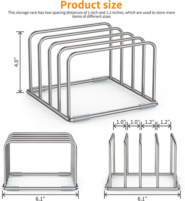 EasyEva Stainless Steel Cutting Board Holder additional product photo