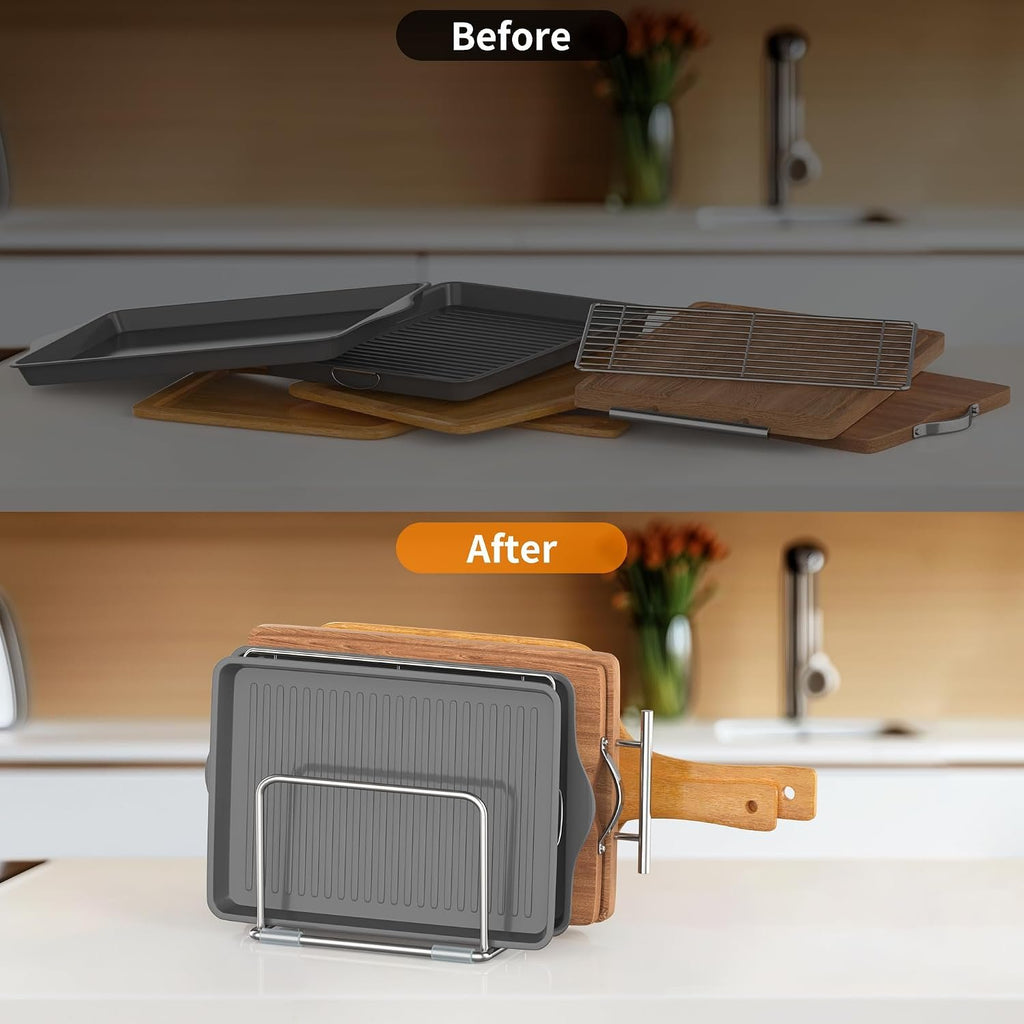 EasyEva Stainless Steel Cutting Board Holder additional product photo