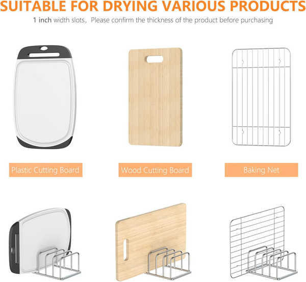 EasyEva Slim Stainless Steel Cutting Board Rack additional product photo