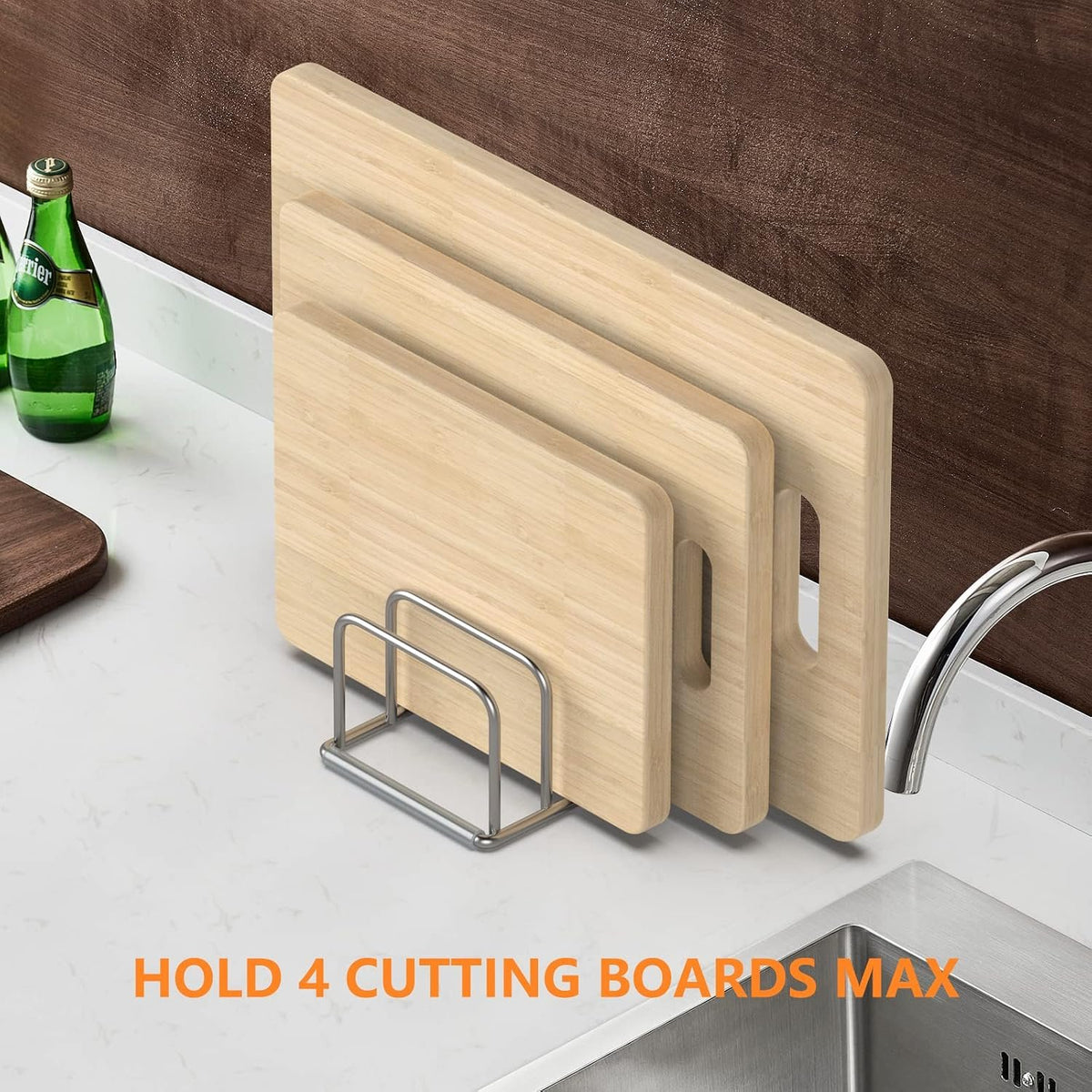 EasyEva Slim Stainless Steel Cutting Board Rack additional product photo