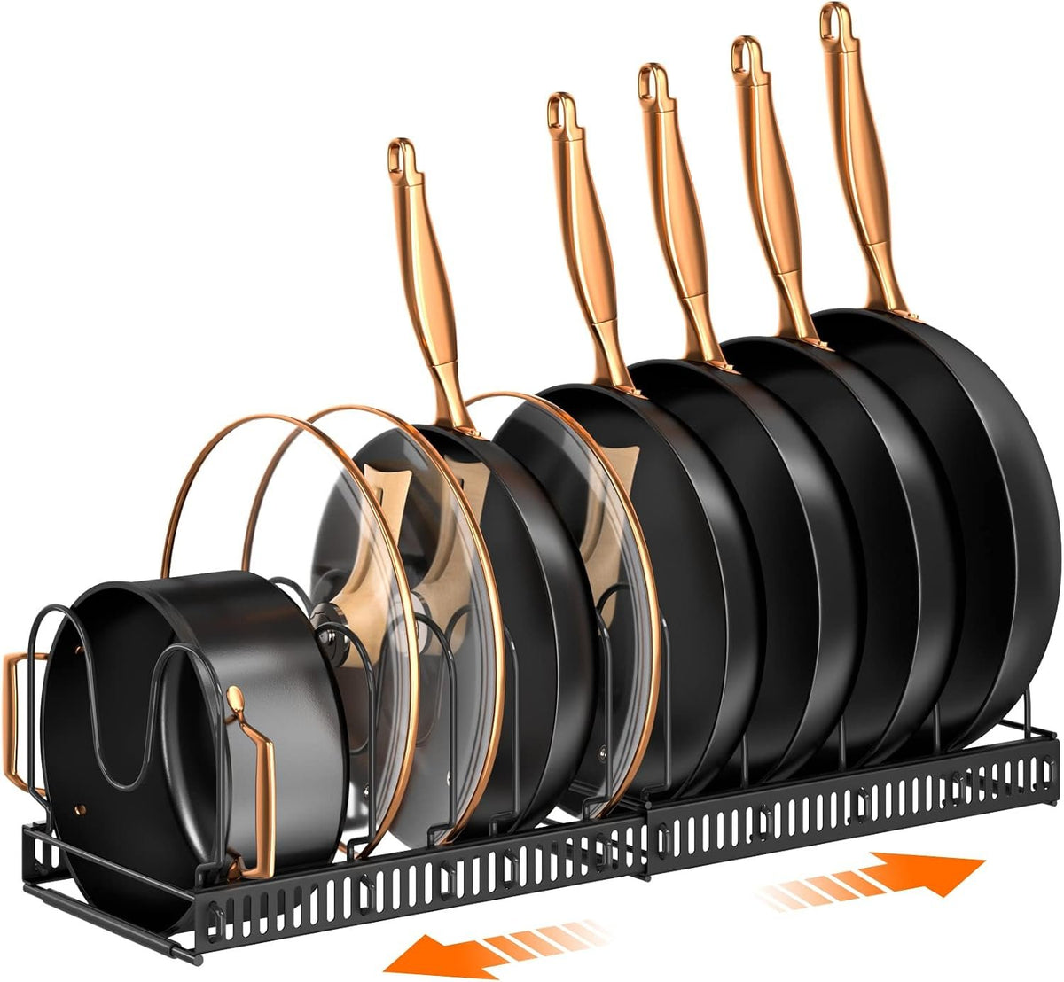EasyEva Expandable Pot and Pan Organizer Rack studio product photo
