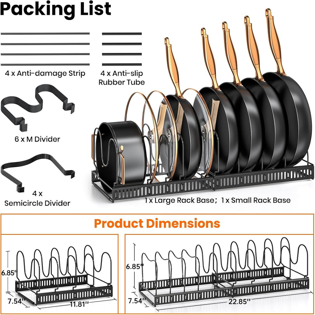 EasyEva Expandable Pot and Pan Organizer Rack additional product photo