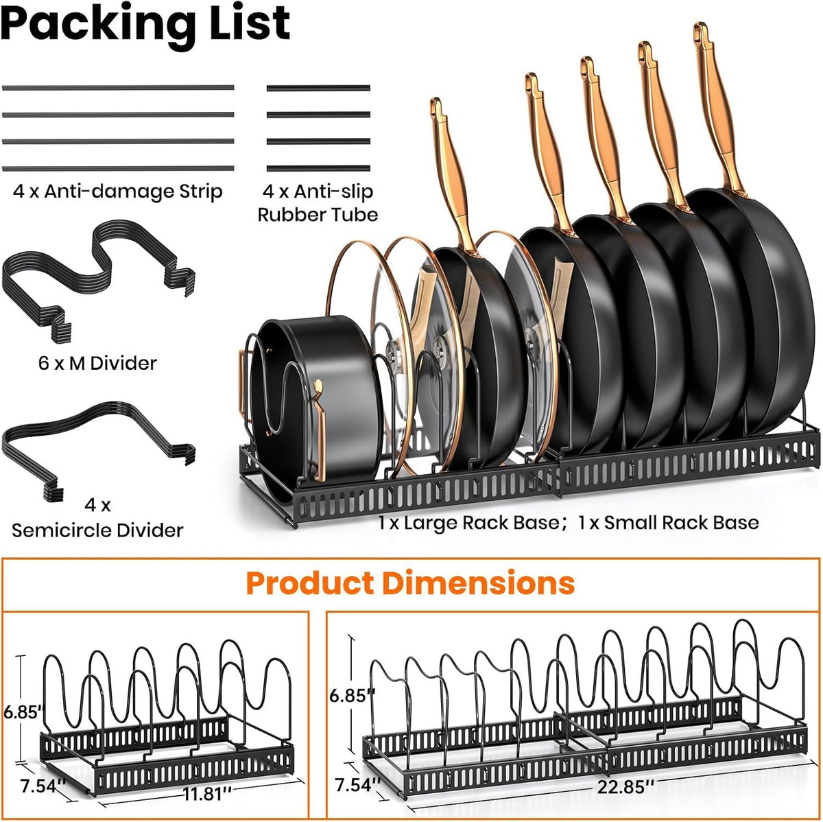EasyEva Expandable Pot and Pan Organizer Rack additional product photo