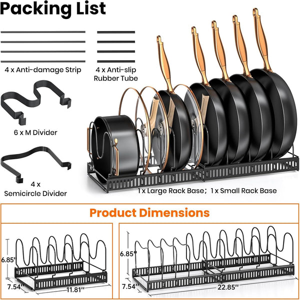 EasyEva Expandable Pot and Pan Organizer Rack additional product photo