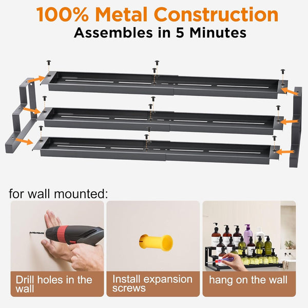 EasyEva Expandable Stepped Metal Spice Rack additional product photo