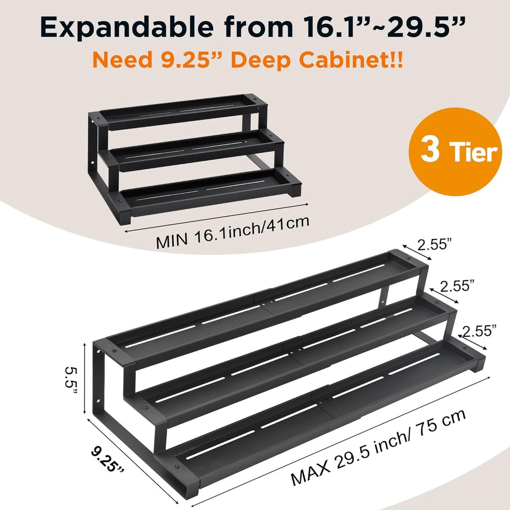 EasyEva Expandable Stepped Metal Spice Rack additional product photo