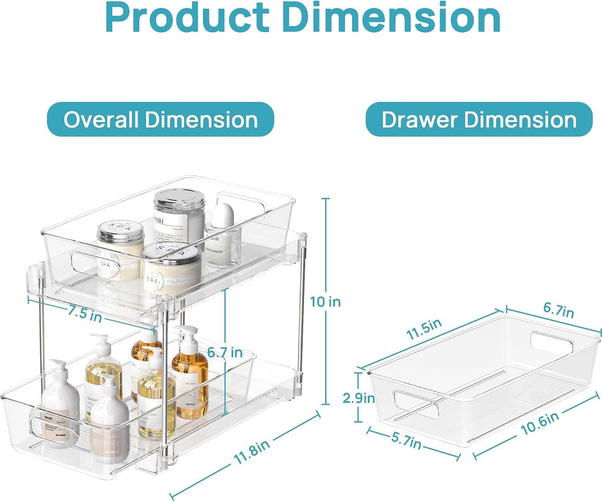 EasyEva Clear Pull-Out Under Sink Organizers additional product photo