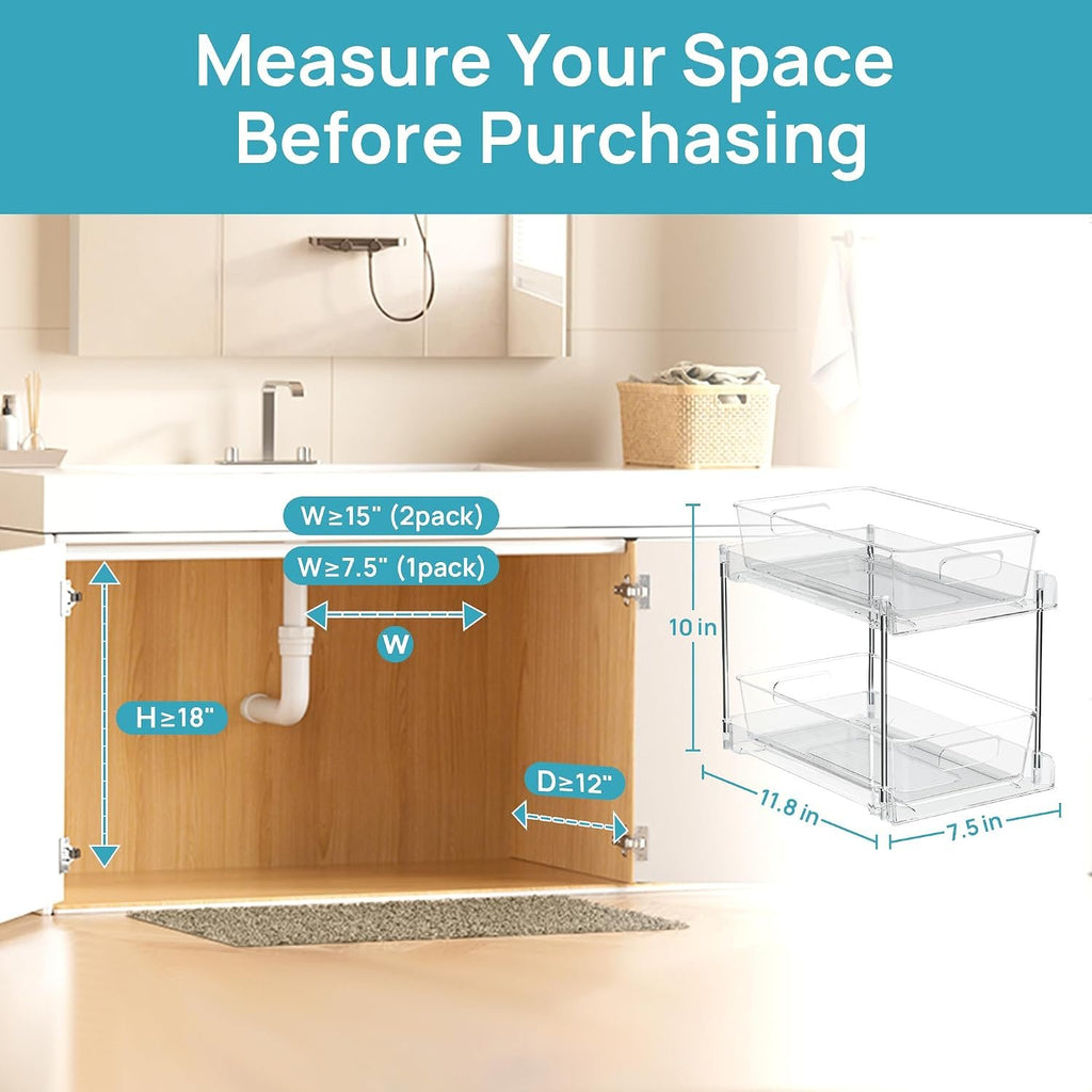 EasyEva Clear Pull-Out Under Sink Organizers additional product photo