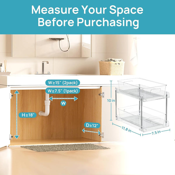 EasyEva Clear Pull-Out Under Sink Organizers additional product photo