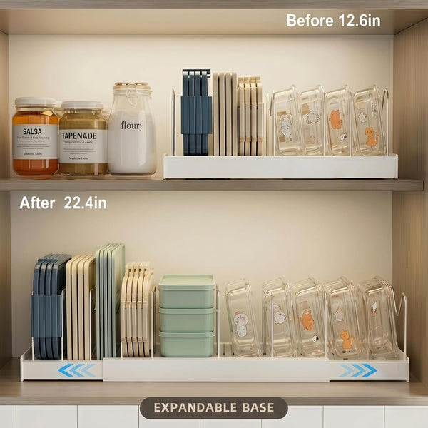 EasyEva White Expandable Pot Lid Organizers additional product photo