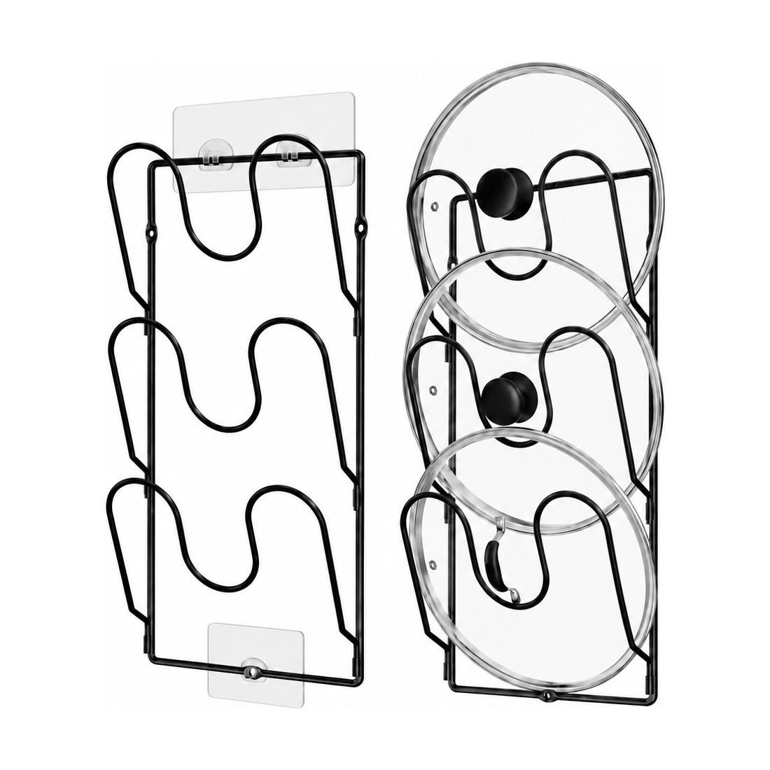 EasyEva Wall-Mount Pot Lid Organizers studio product photo Main image