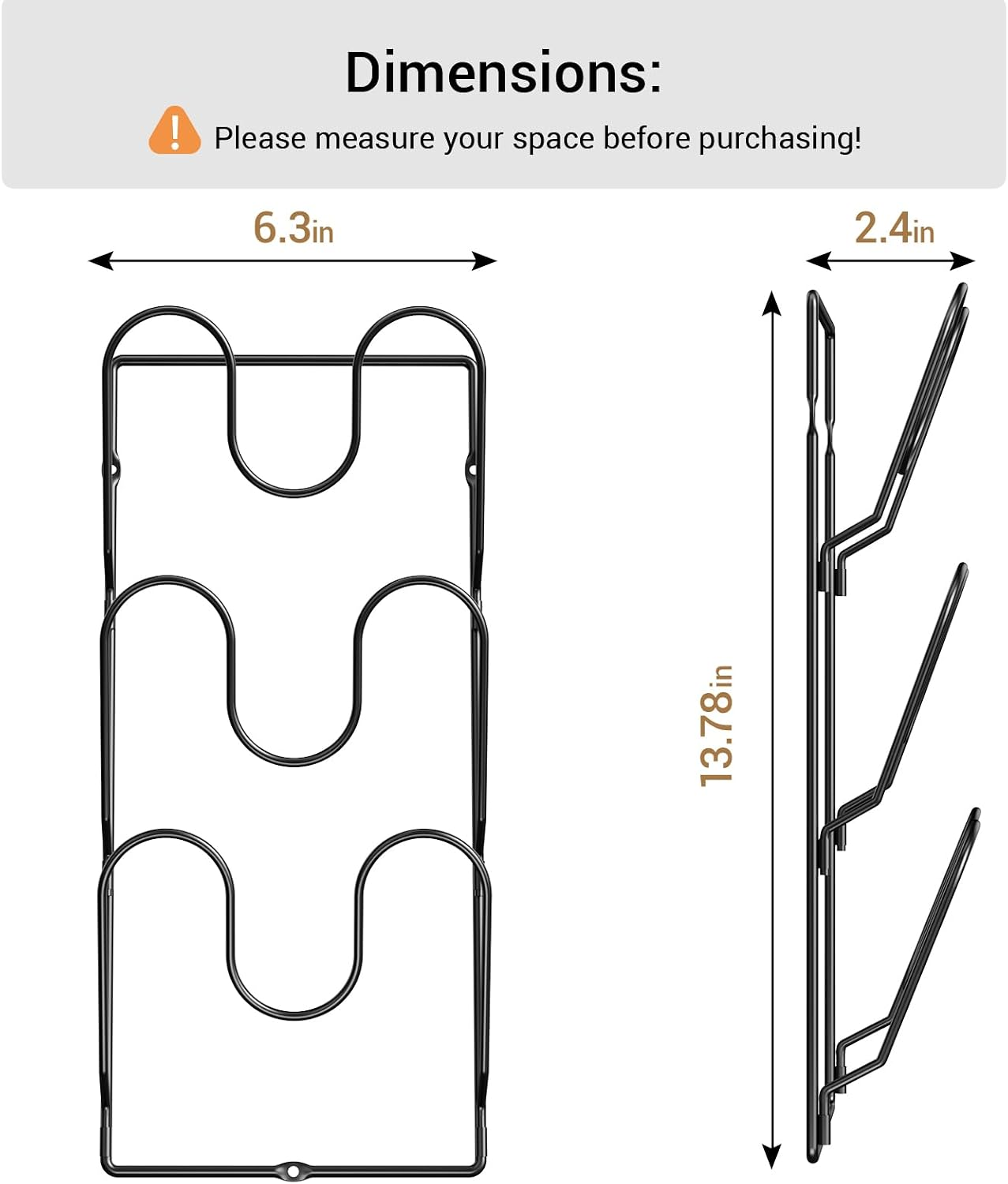 Wall-Mount Pot Lid Organizers Secondary image