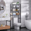 EasyEva Black Metal Over-the-Toilet Storage Rack studio product photo