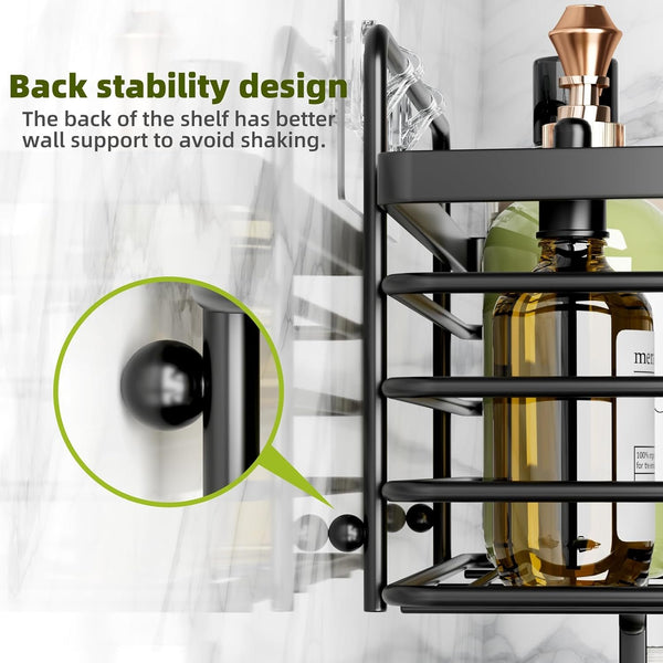 EasyEva Stainless Steel Adhesive Shower Caddy Set additional product photo